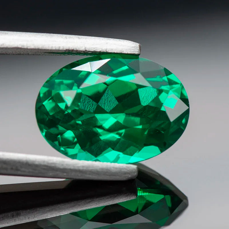 Colombian Emerald Oval Cut Lab Grown