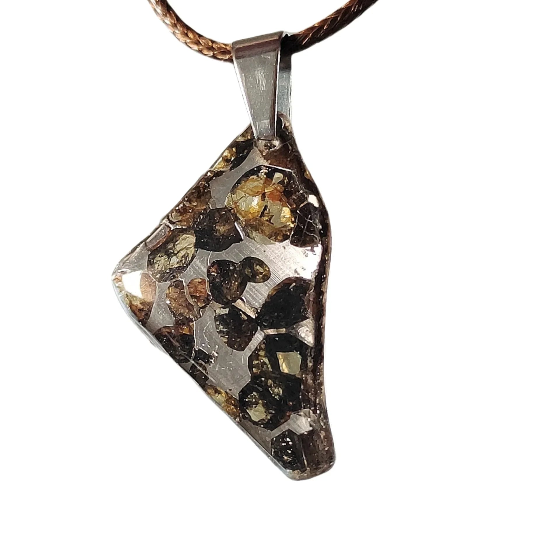 Seymchan Pallasite Meteorite Pendant 