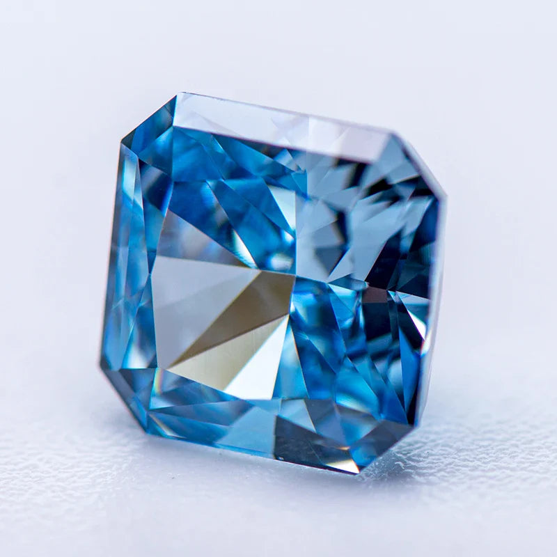 Blue Asscher - Cubic Zirconia