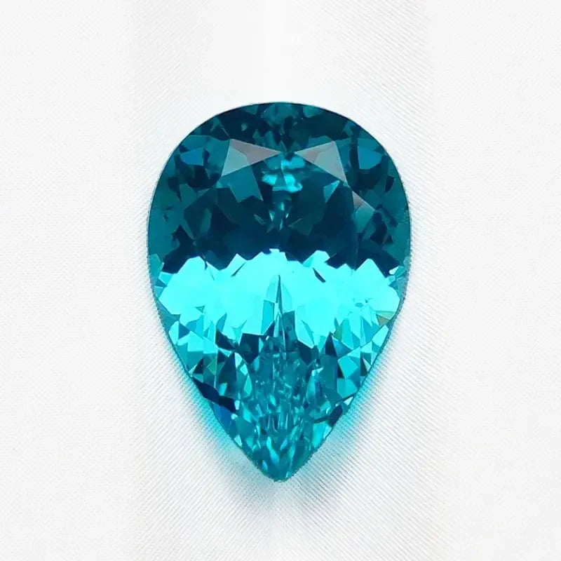 Lab Grown Paraiba Pear Cut