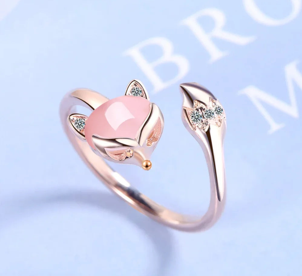 Adjustable Cute animal Rings