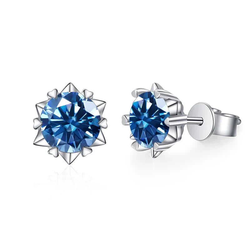 Sterling Silver Snowflake Stud Earrings