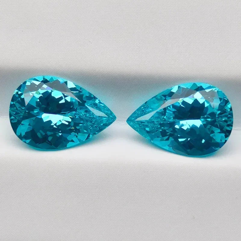 Lab Grown Paraiba Pear Cut