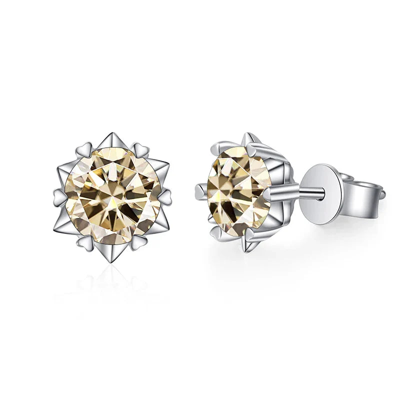 Sterling Silver Snowflake Stud Earrings