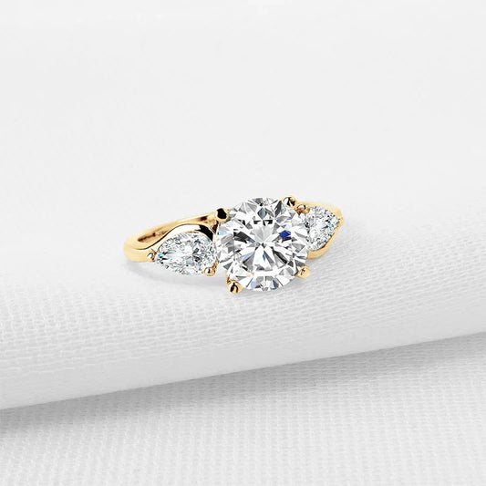 10K Yellow Gold 1.5ct Moissanite Engagement Ring