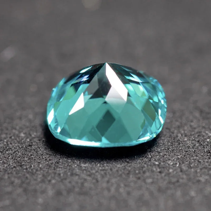 Paraiba - Square Cushion Cut -Lab-Grown