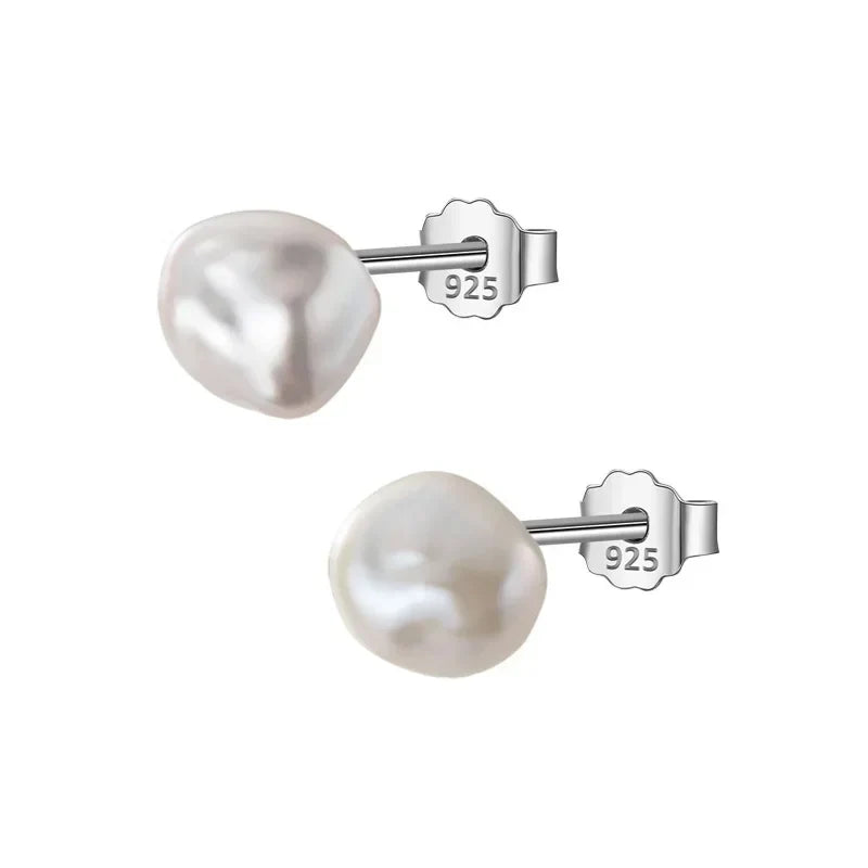 Freshwater Pearl Stud Earrings–Natural Elegance