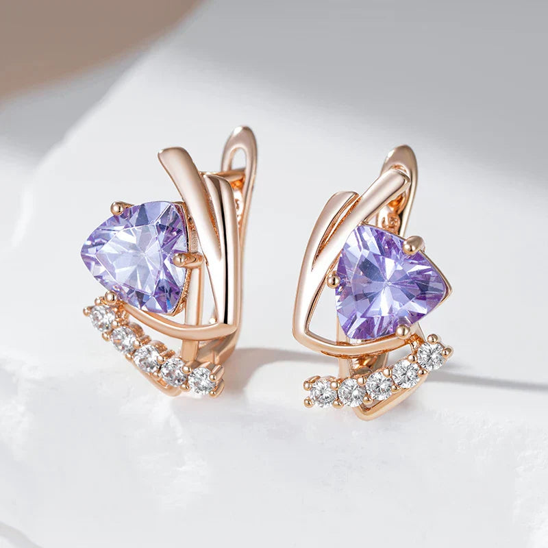 Plated Cubic Zirconia English Earrings