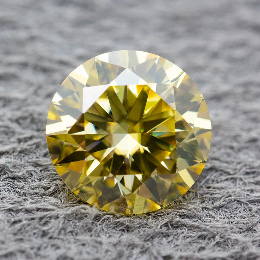 Yellow / Champagne Colored Moissanite