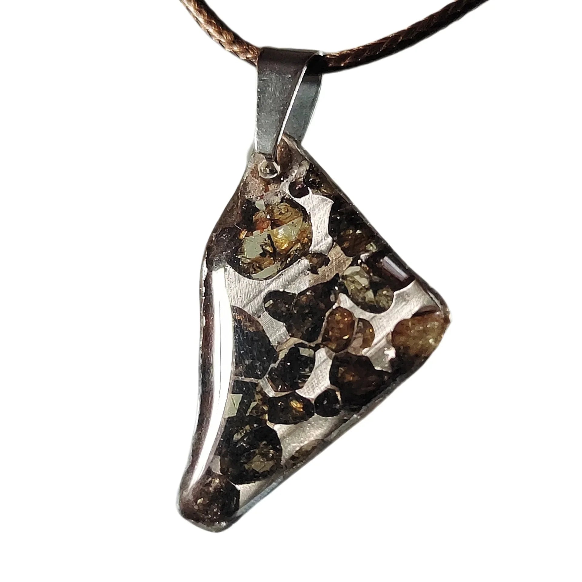 Seymchan Pallasite Meteorite Pendant 