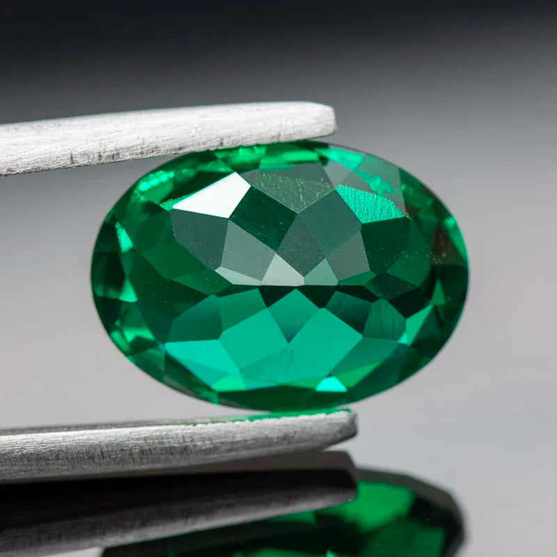 Colombian Emerald Oval Cut Lab Grown