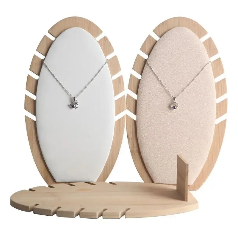 Oval Bamboo Necklace Display Stand