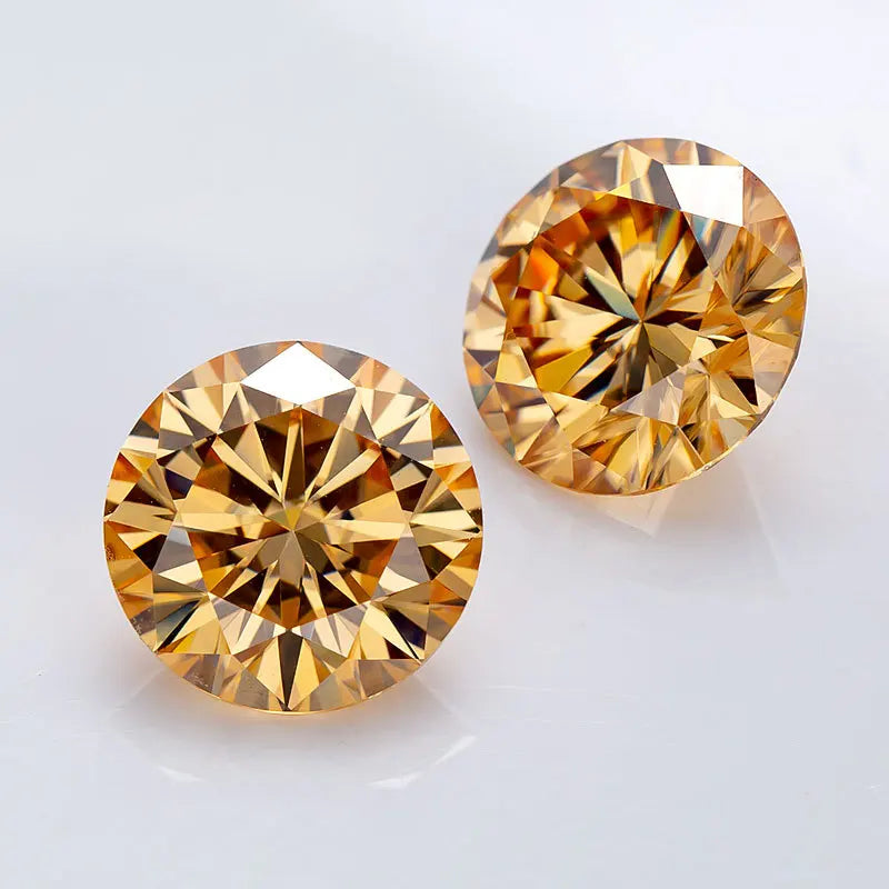 Yellow / Champagne Colored Moissanite