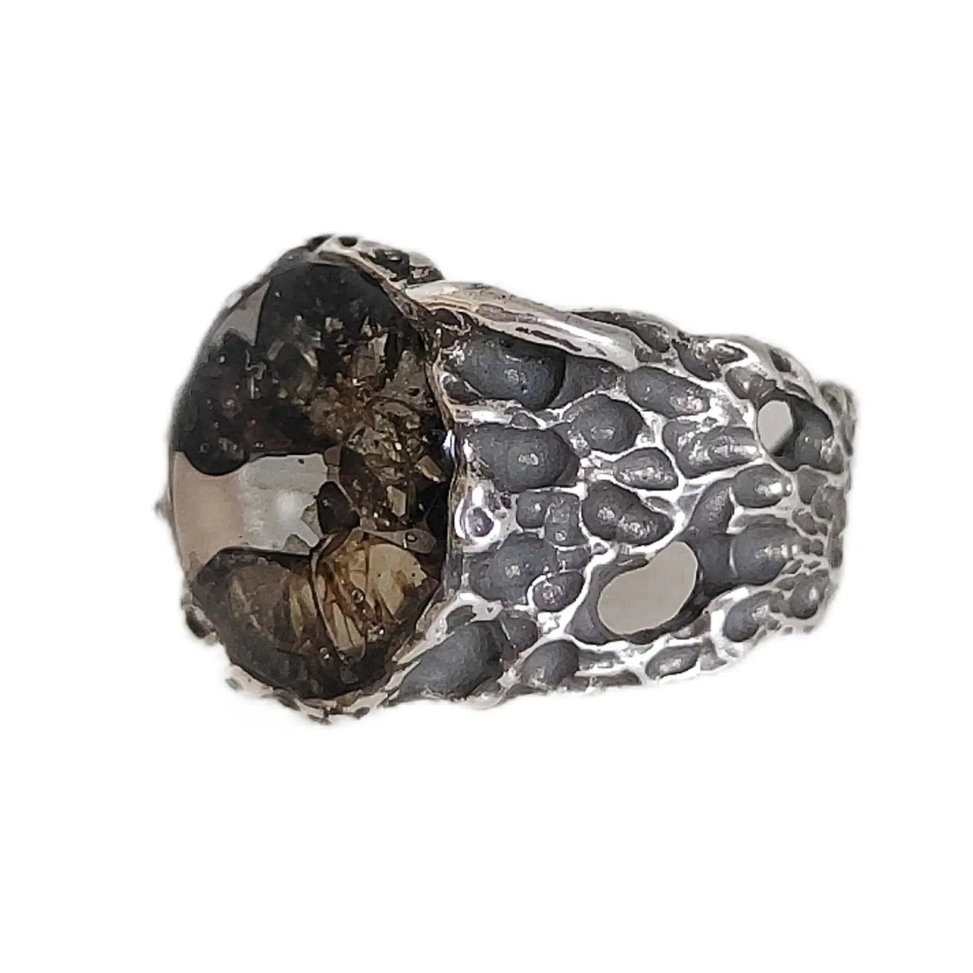 8.4g Seymchan Pallasite Meteorite Ring for Men