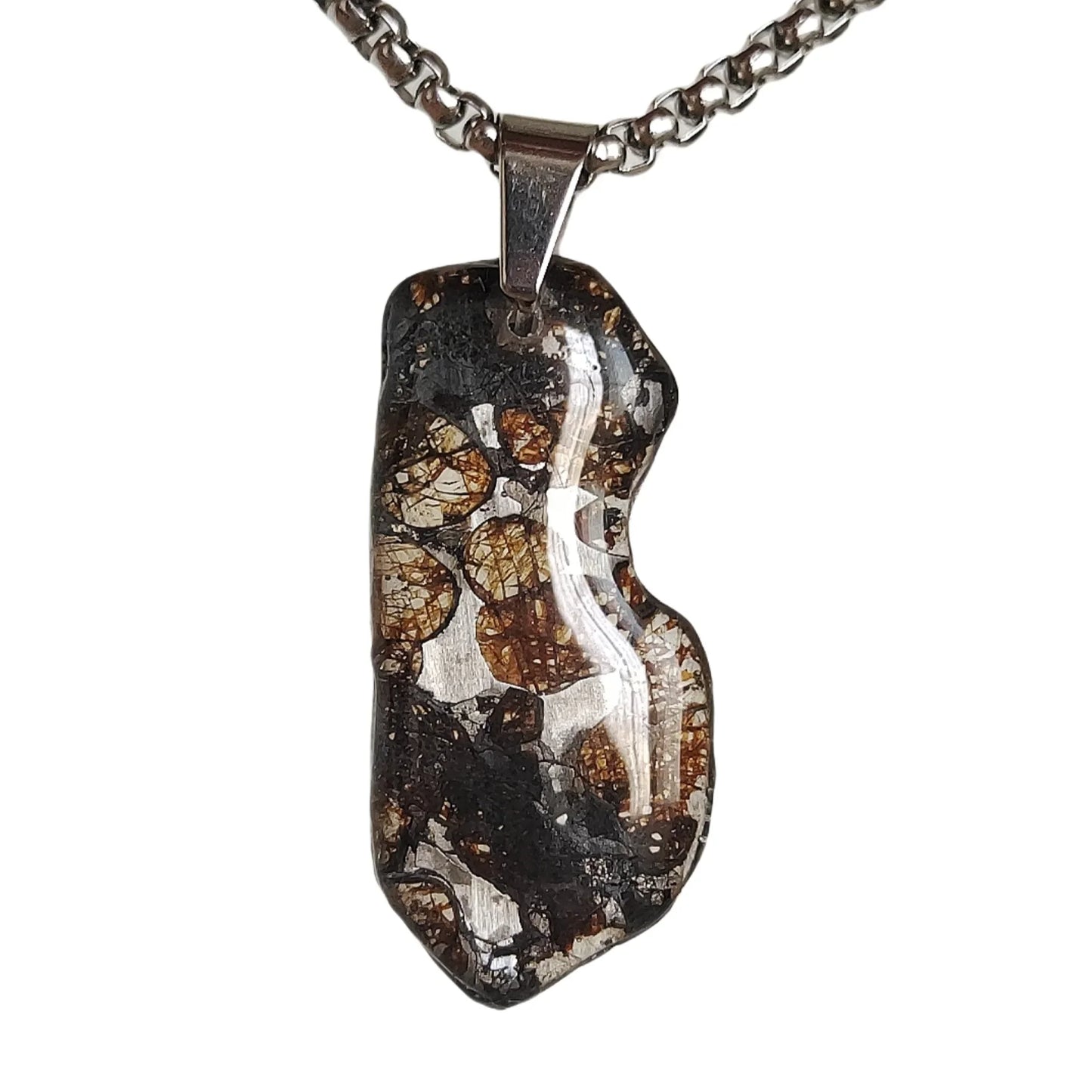 Seymchan Pallasite Meteorite Pendant