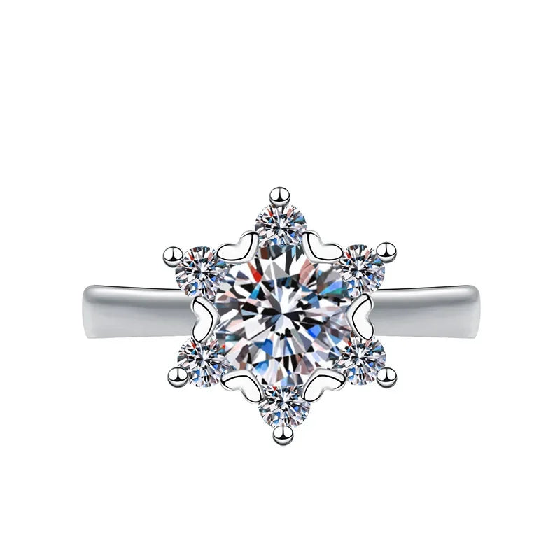 Snowflake-Inspired Adjustable Ring