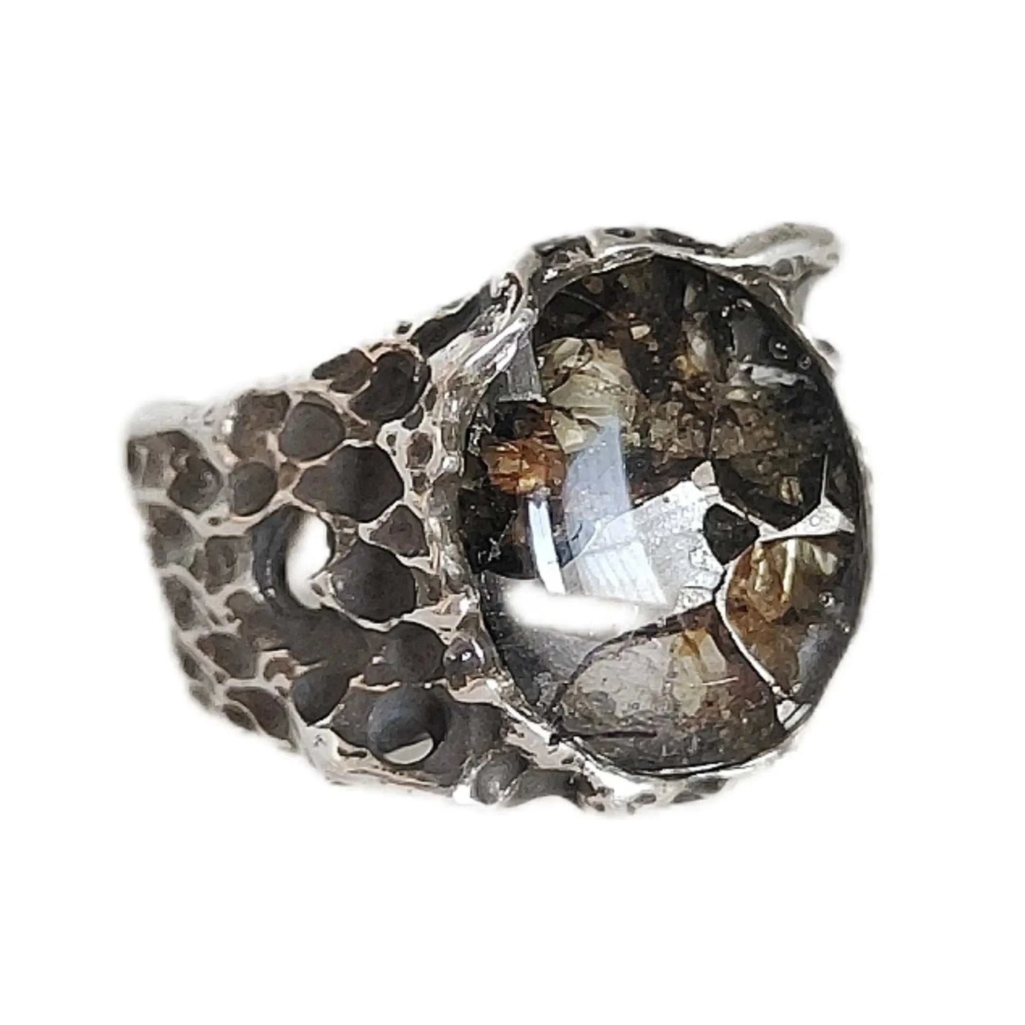 8.4g Seymchan Pallasite Meteorite Ring for Men