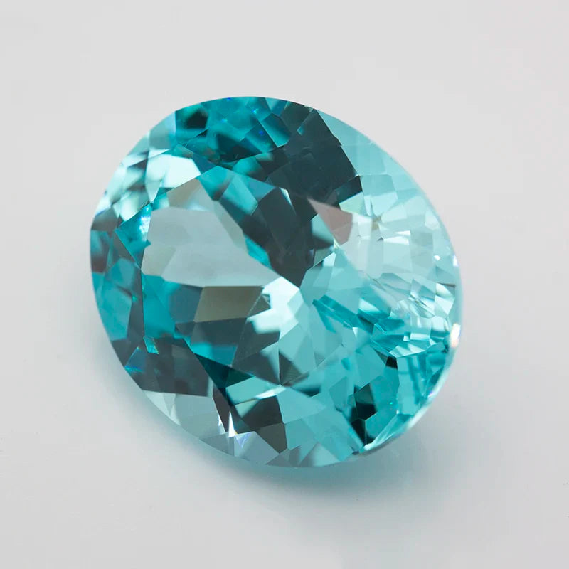 Blue Paraiba colored Sapphire - Oval Cut - Lab Grown