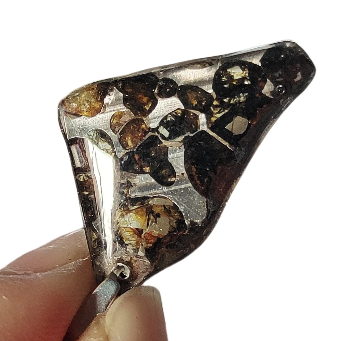 Seymchan Pallasite Meteorite Pendant 