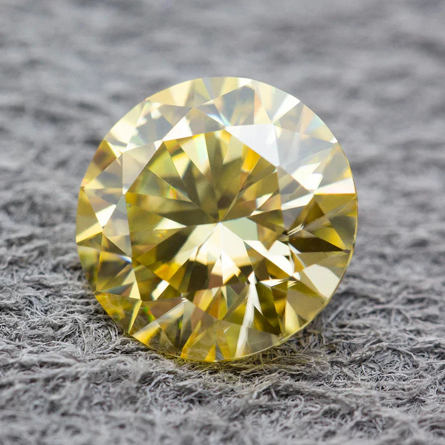 Yellow / Champagne Colored Moissanite