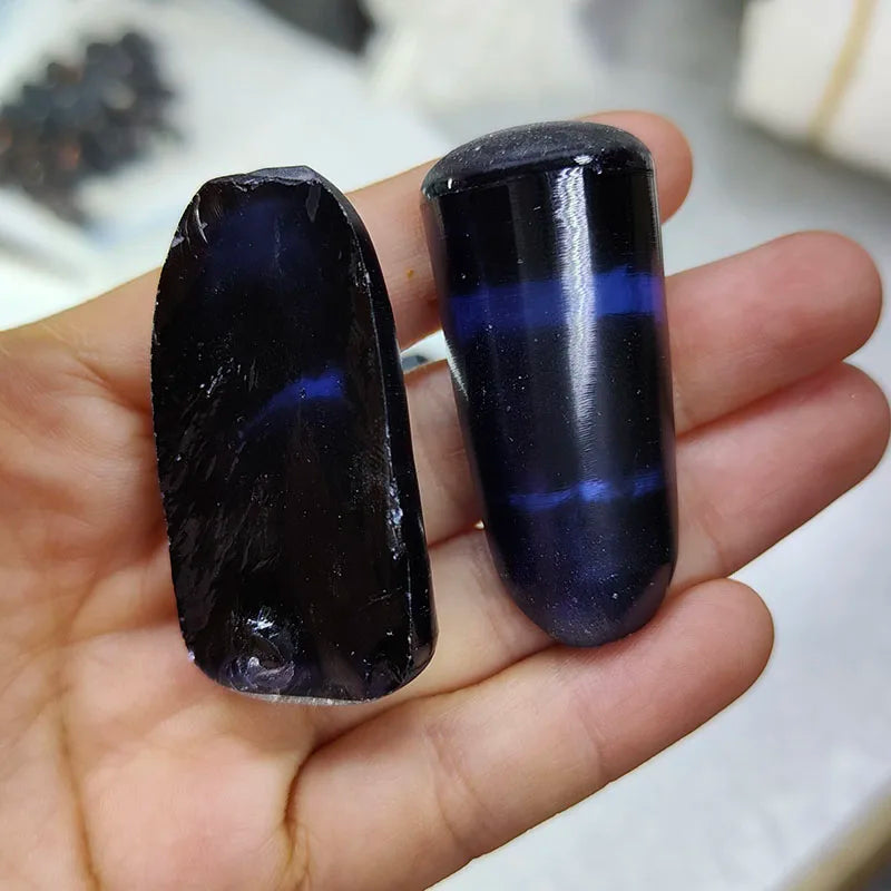 Blue Corundum - Lab grown - Uncut