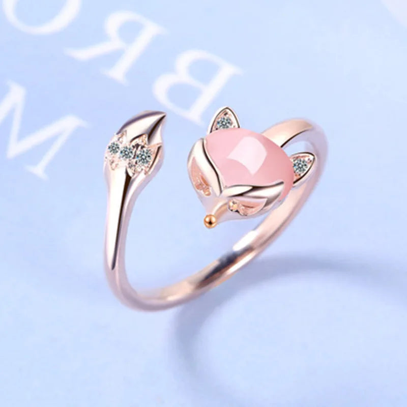 Adjustable Cute animal Rings