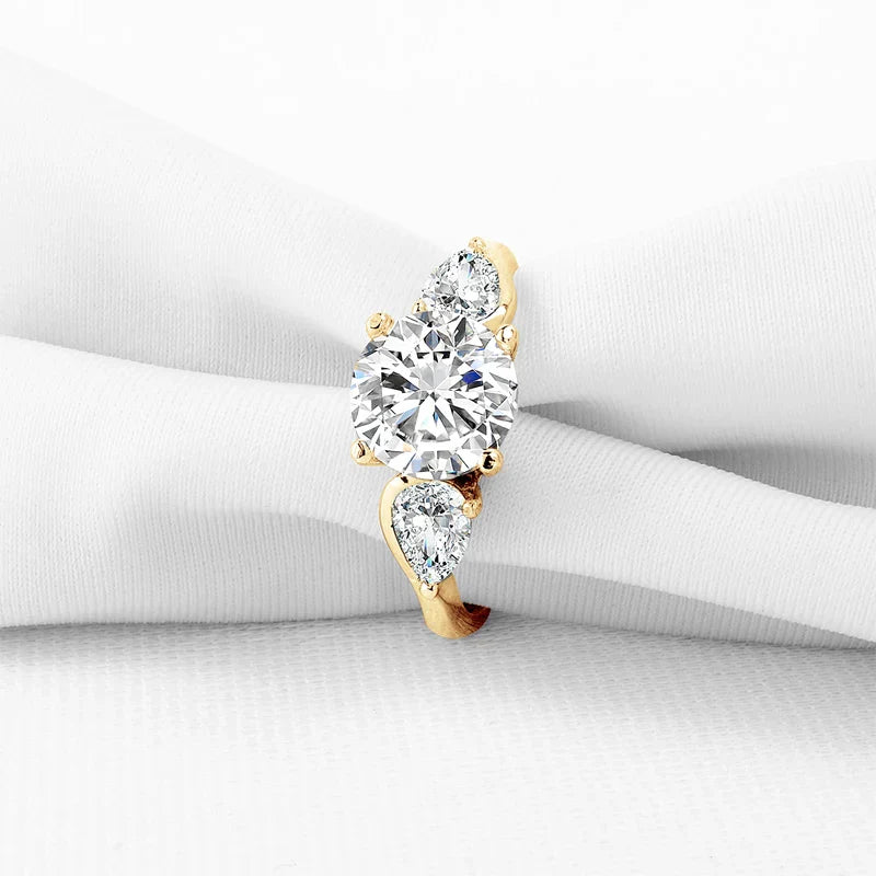 10K Yellow Gold 1.5ct Moissanite Engagement Ring