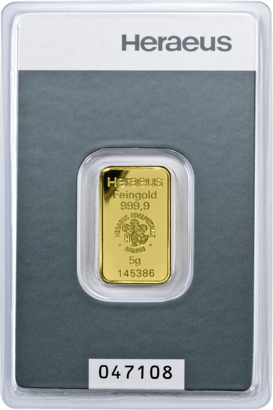 Heraeus Gold bar - Various sizes