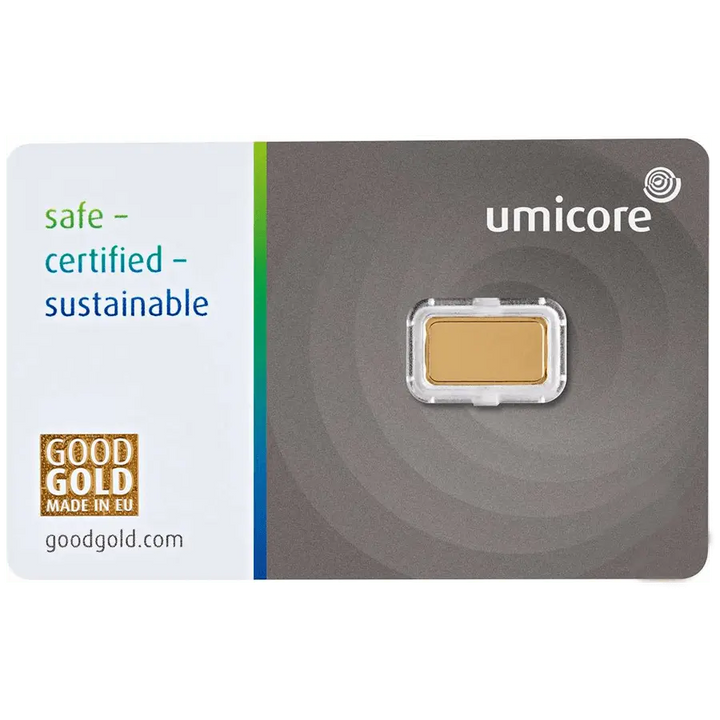 Umicore Gold Bar – .9999 Fine Gold (Sealed or Cast)