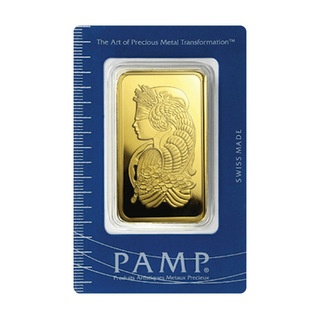 PAMP Suisse Lady Fortuna 24K Gold Bar – Classic Blister Packaging