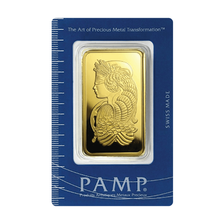 PAMP Suisse Lady Fortuna 24K Gold Bar – Classic Blister Packaging