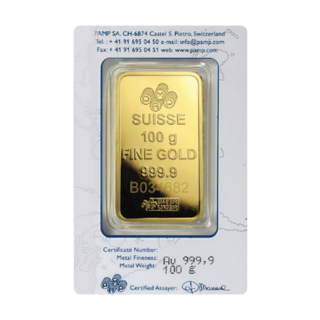 PAMP Suisse Lady Fortuna 24K Gold Bar – Classic Blister Packaging