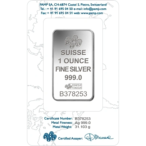 PAMP suisse - 1oz Silver - Rosa